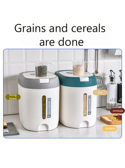 XIAOGUI 5KG/10KG Rice Dispenser – Large-Capacity Kitchen Food Storage Container for Rice, Cereal & Grains, Airtight Organizer Box