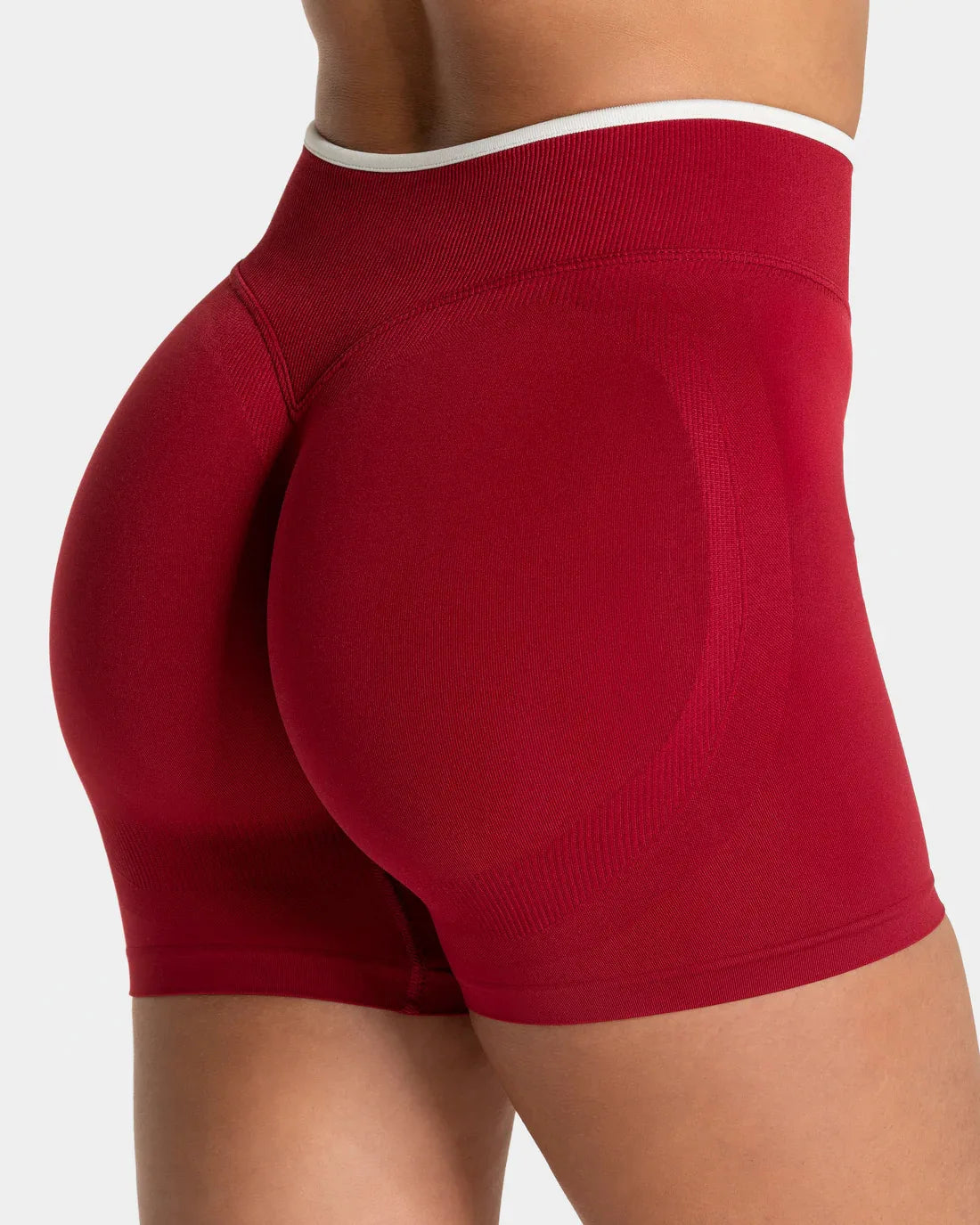 Women’s Seamless High Waist Gym Shorts Color Block Hip Lifting Yoga Running Sports Tight Shorts