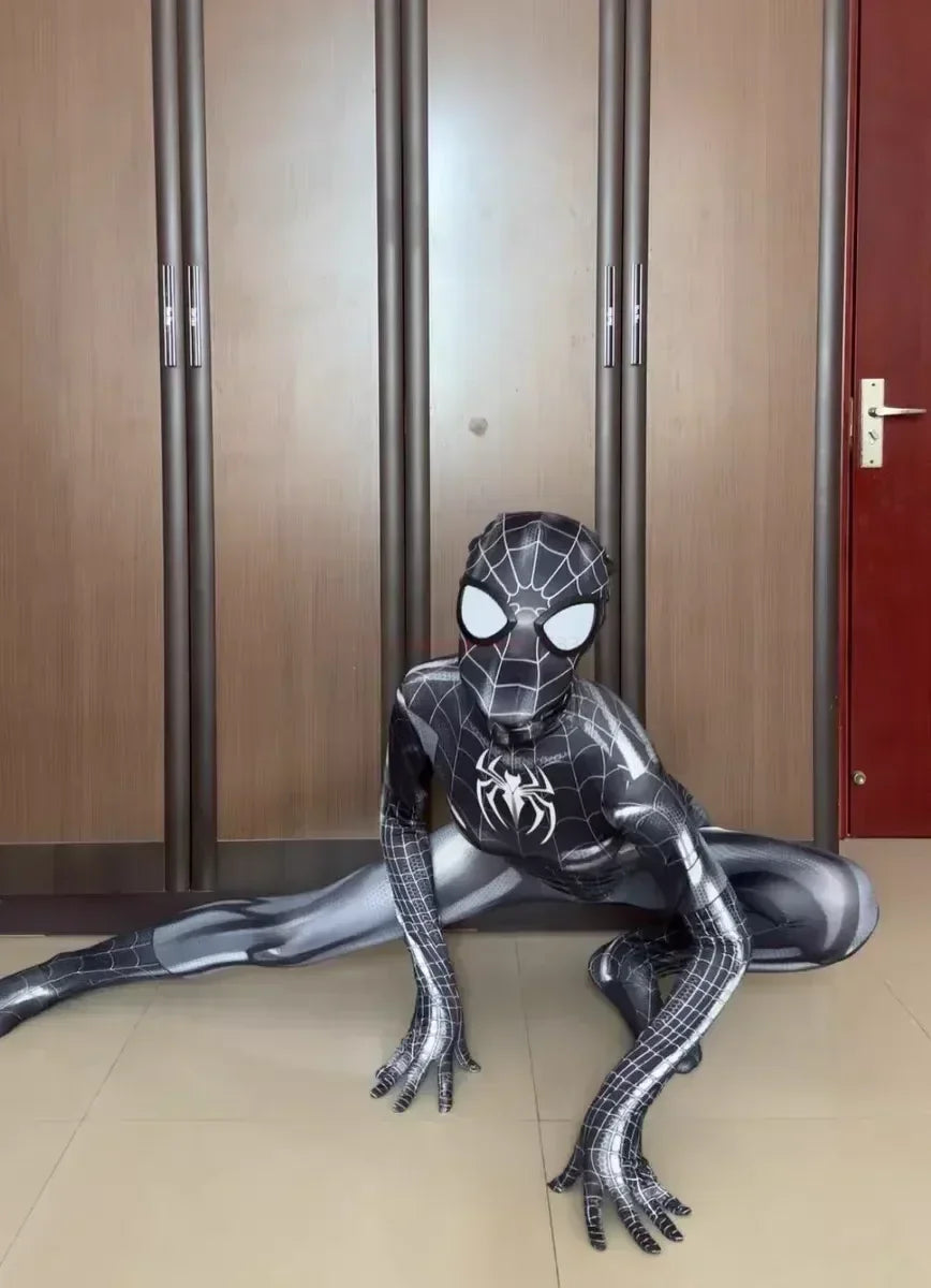Spider Superhero Women Cosplay Costume – Black Cat 3D Print Bodysuit Jumpsuit