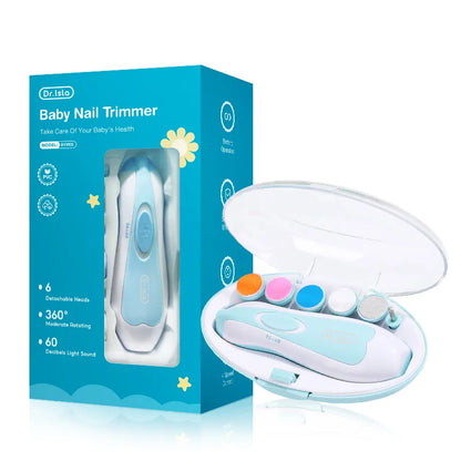 MAMIJOY Cortaúñas Eléctrico para Bebés con Luz LED – Kit de Cuidado de Uñas para Bebés Recién Nacidos, Lactantes y Niños Pequeños, de Bajo Ruido y 4 Velocidades