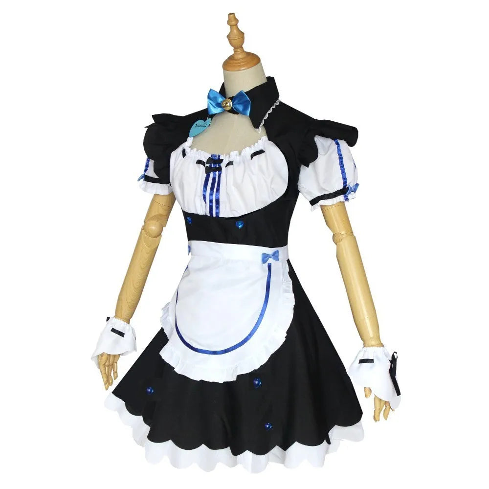Chocola & Vanilla Maid Cosplay Costumes – Anime Catgirl Uniform Set (Halloween & Comic Exhibition Outfit)