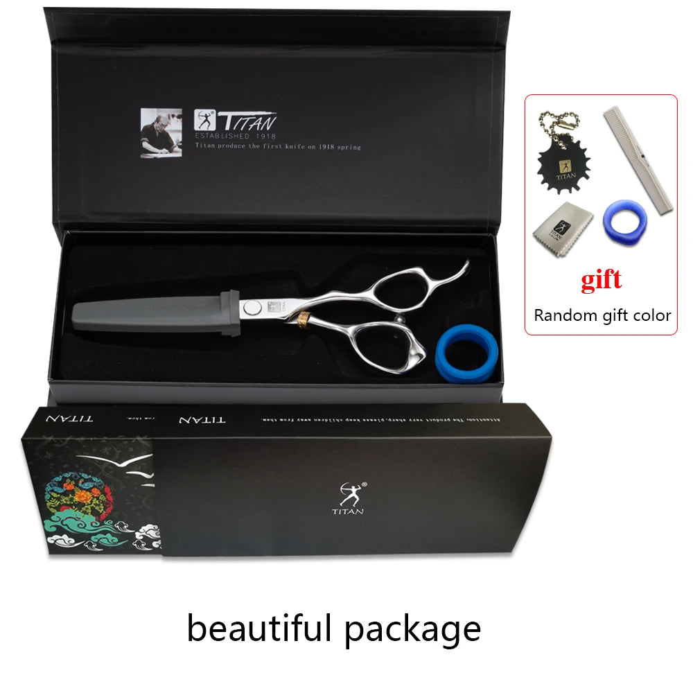 Titan 6 Inch Professional Hair Scissors – Barber Hair Cutting Shears for Salon & Hairdressing Tools | Stainless Steel Styling Scissor