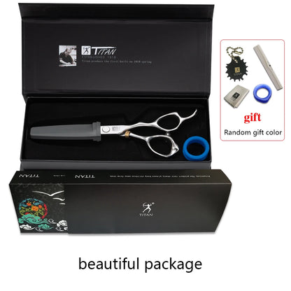 TITAN Professional Barber Scissors – Japan 440C Steel Hair Cutting & Thinning Shears | 5.0/5.5/6.0/6.5 Inch Hairdressing Tools