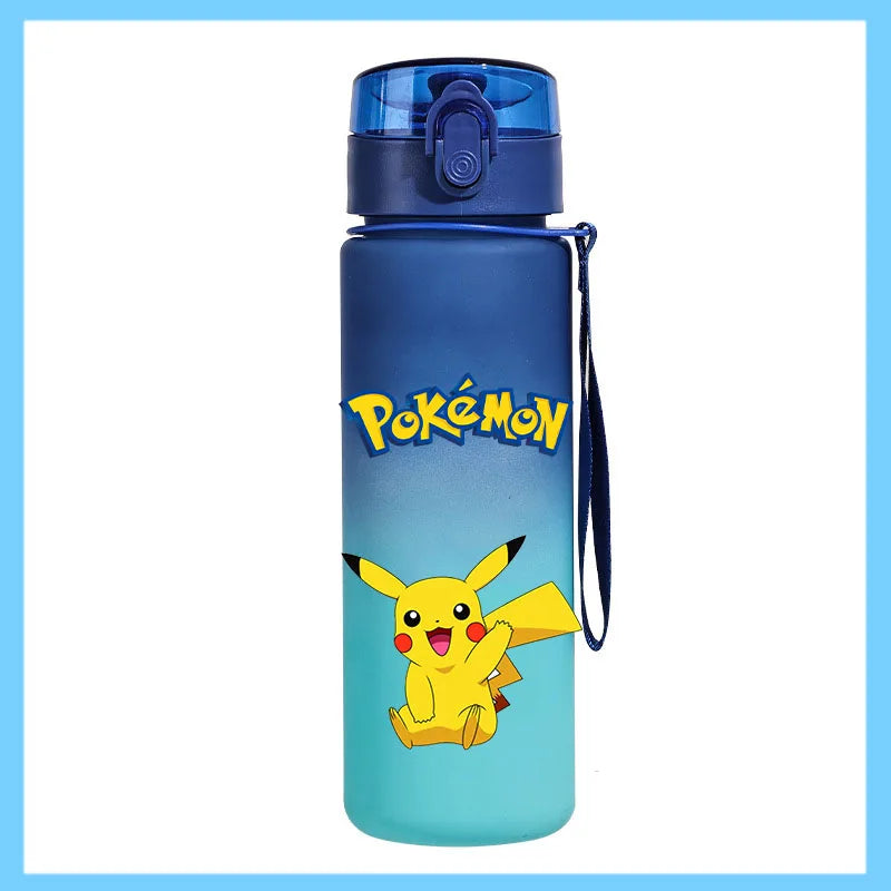 Pokémon 650ml Sports Water Bottle – Pikachu & Eevee Direct Drink Anti-Drip Cup