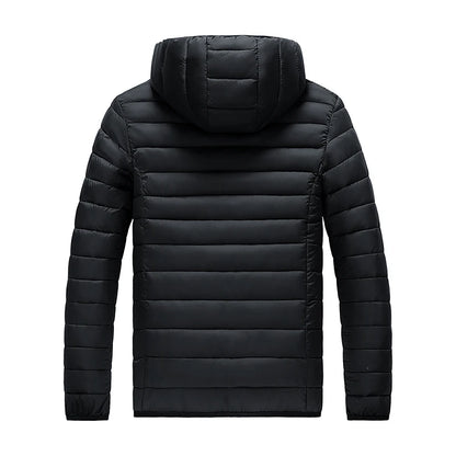 Men’s 8XL Winter Parka Jacket – Warm Waterproof Hooded Coat with Detachable Hood, Casual Autumn & Winter Outerwear