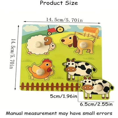 Jouet de puzzle en bois Montessori pour bébé – Jeu d'apprentissage éducatif pour les tout-petits de 1 à 3 ans, activité de développement cérébral d'association de formes pour enfants, cadeau d'anniversaire et jouet d'apprentissage précoce