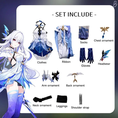 Genshin Impact Skirk Cosplay Costume & Wig – Adult Halloween Party Outfit