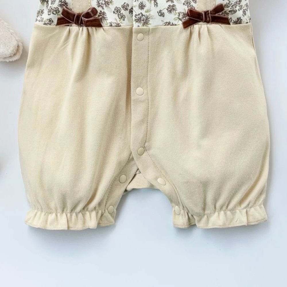 Pelele de verano para bebé recién nacido – Body de manga corta de algodón suave con estampado de dibujos animados para bebés y niñas (3-18 meses)