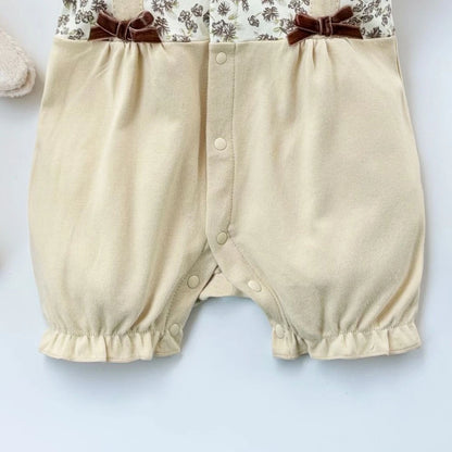 Pelele de verano para bebé recién nacido – Body de manga corta de algodón suave con estampado de dibujos animados para bebés y niñas (3-18 meses)