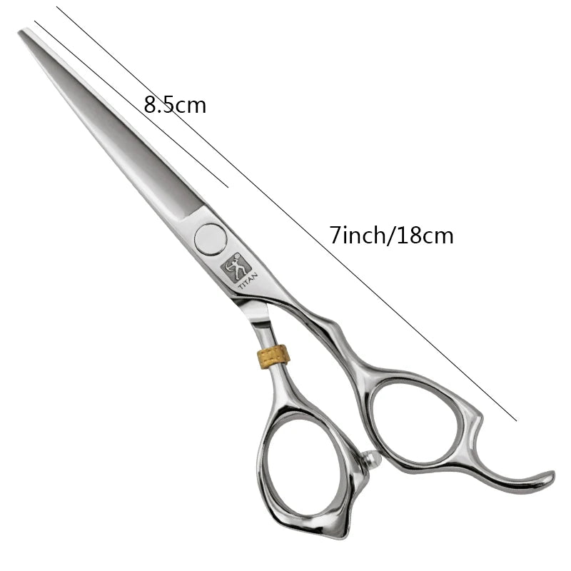 TITAN Professional Barber Scissors – Japan 440C Steel Hair Cutting & Thinning Shears | 5.0/5.5/6.0/6.5 Inch Hairdressing Tools