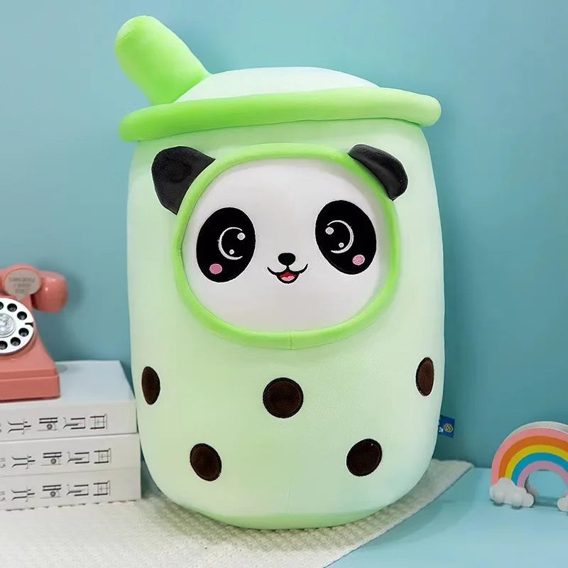 Giant Bubble Tea Plush Pillow – 22–70cm Squishy Milk Tea Boba Stuffed Toy Fruit Drink Bottle Decor Gift