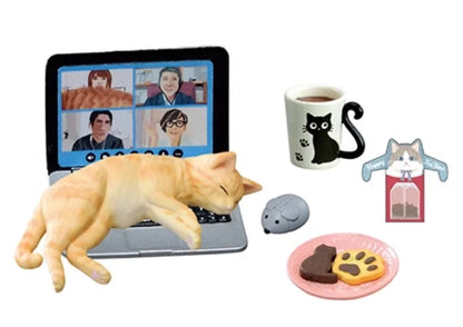 Rement My Daily Life with Cats – Scène miniature Boîte mystère – Figurines de collection simulation mignonne, Décoration de bureau et Cadeau d'anniversaire