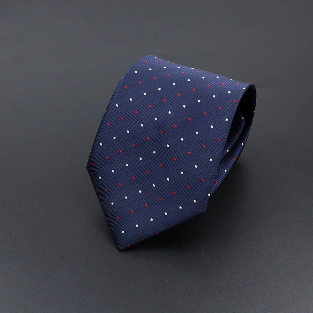 Corbata de hombre de fantasía con perro de dibujos animados, Paisley, rayas y lunares para negocios y bodas