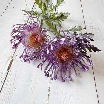 Flores artificiales de crisantemo araña – Decoración floral de crisantemo sintético realista para el hogar, habitaciones, bodas, Navidad, Pascua y arreglos de mesa