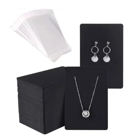 50PCS 6×9cm Blank Jewelry Display Cards for Necklaces, Earrings & Ear Studs