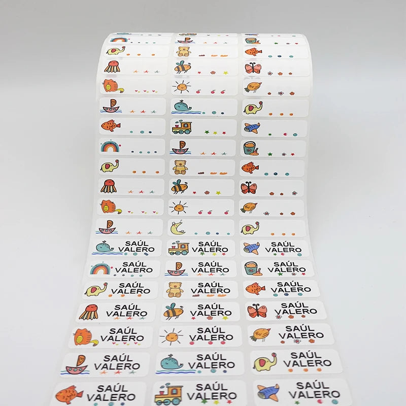 Autocollants personnalisés imperméables avec nom de bébé – Étiquettes autocollantes personnalisables pour la maternelle, les fournitures scolaires des enfants, la papeterie, les vêtements et les objets personnels
