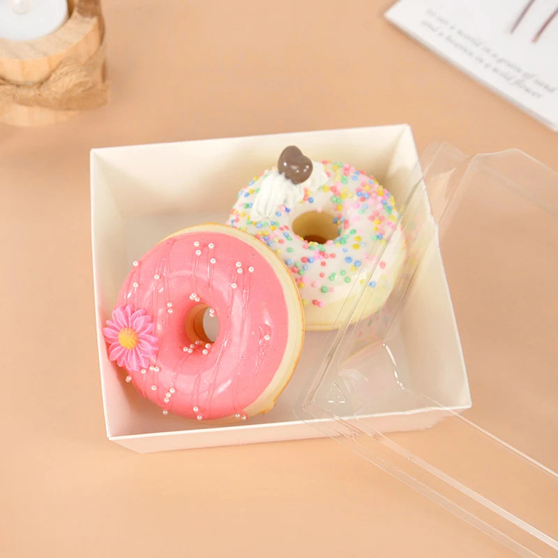 5/10PCS Kraft Paper Cake & Dessert Boxes for Donuts, Cookies, Sandwiches, Bakery Packaging & Party Favors