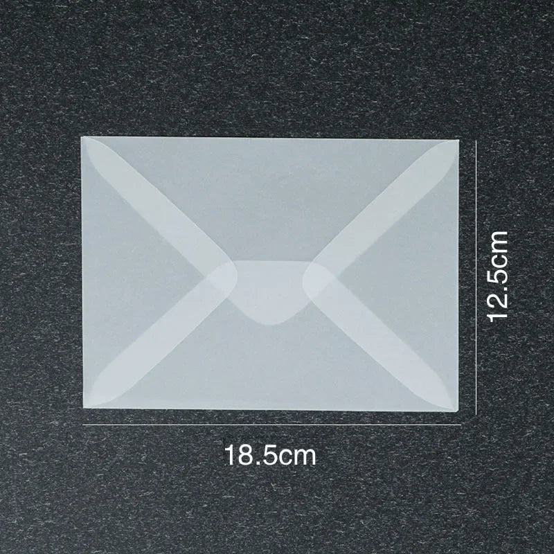 Lot de 50 enveloppes vierges translucides pour invitations, cartes postales, cartes de mariage, courriers professionnels et cartes cadeaux