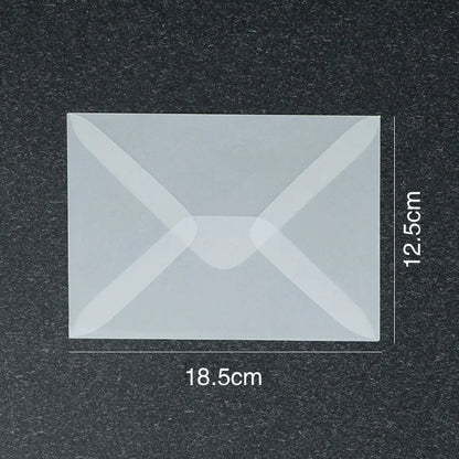 Lot de 50 enveloppes vierges translucides pour invitations, cartes postales, cartes de mariage, courriers professionnels et cartes cadeaux