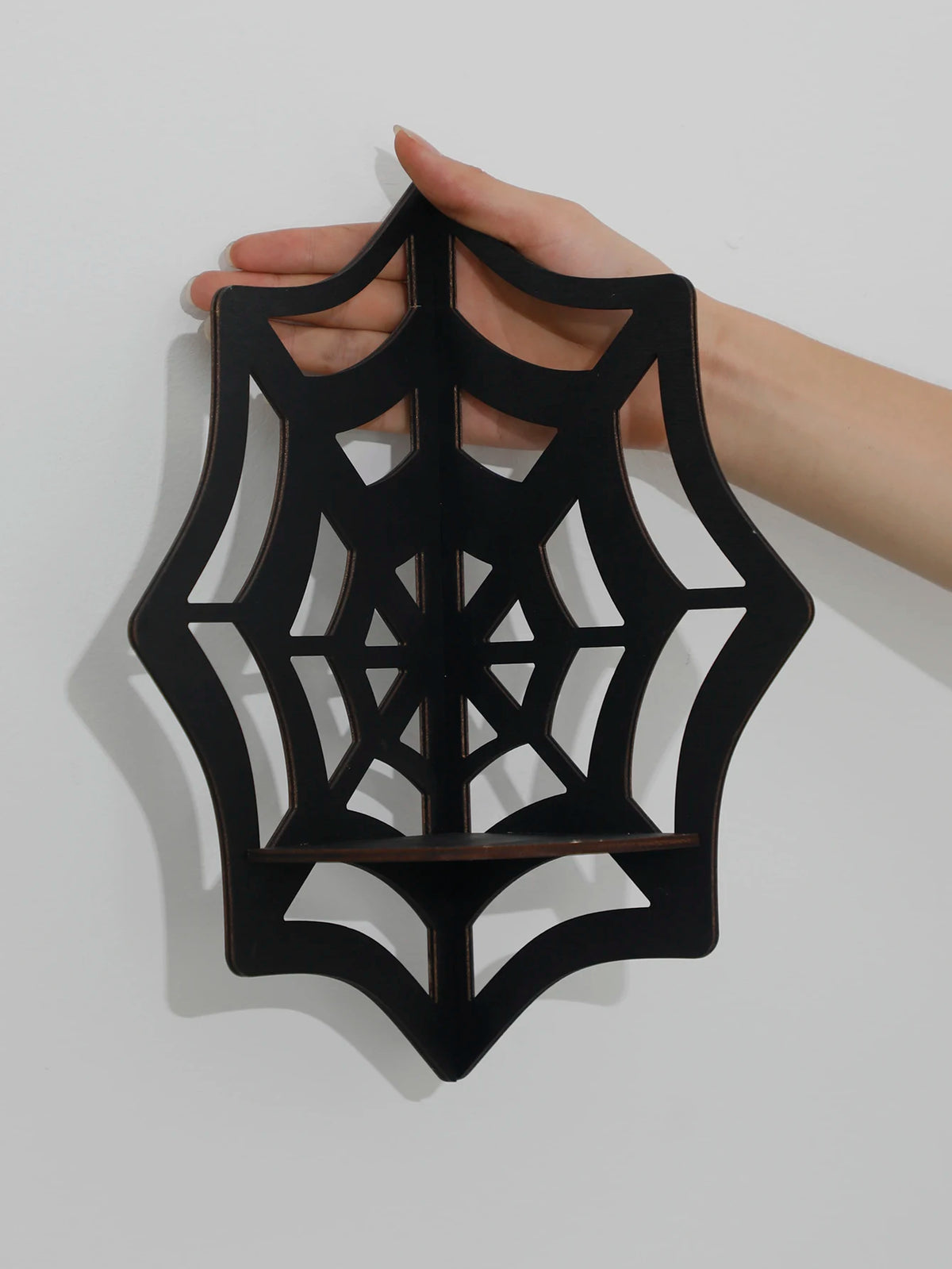 Spider Web Corner Floating Shelf, Gothic Wall-Mounted Crystal Display Shelf, Halloween Decoration, Kitchen and Home Wall Decor