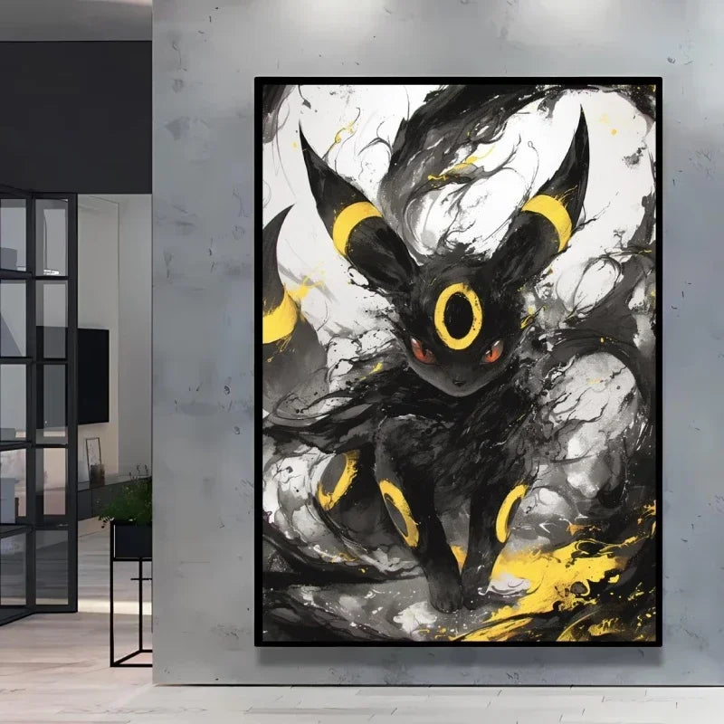 Pokémon Umbreon Canvas Wall Art – Stylish High Quality Decorative Painting for Home (Multiple Sizes)