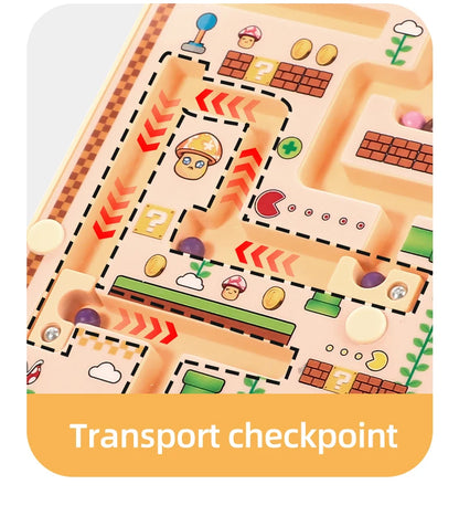 Labyrinthe Magnétique – Jeu Éducatif Avancé pour Enfants, Activité d'Apprentissage des Mathématiques et de Développement Cognitif, Entraînement de l'Intelligence Visuelle, Casse-tête Manuel