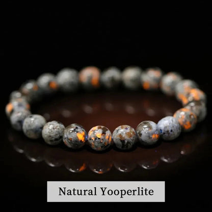 Pulsera de Cuentas de Piedra Natural – Pulsera de Gemas de Amatista, Ojo de Tigre, Cuarzo Cristal y Ágata para Mujeres y Hombres, Regalo de Joyería de Energía Reiki