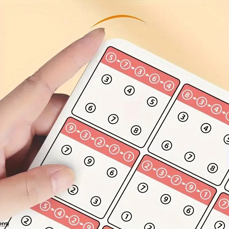 Tarjetas Reutilizables de Entrenamiento A4 para Niños – Tarjetas Didácticas de 12 Páginas con Bolígrafo Borrable, Ejercicios de Memoria Visual y Concentración, Herramienta Educativa de Práctica para Niños