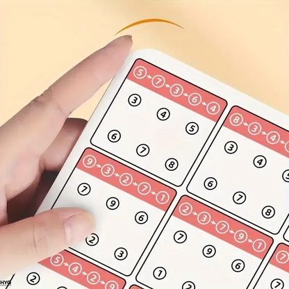 Tarjetas Reutilizables de Entrenamiento A4 para Niños – Tarjetas Didácticas de 12 Páginas con Bolígrafo Borrable, Ejercicios de Memoria Visual y Concentración, Herramienta Educativa de Práctica para Niños