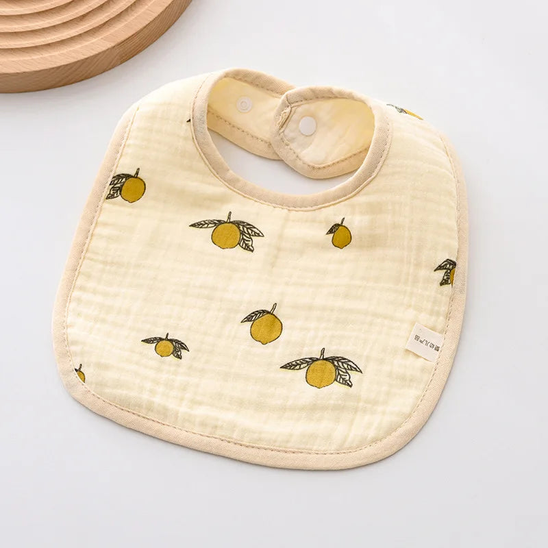 3PCS Pure Cotton Baby Gauze Towels – Soft Breathable Drool Bibs & Saliva Wipes for Newborns