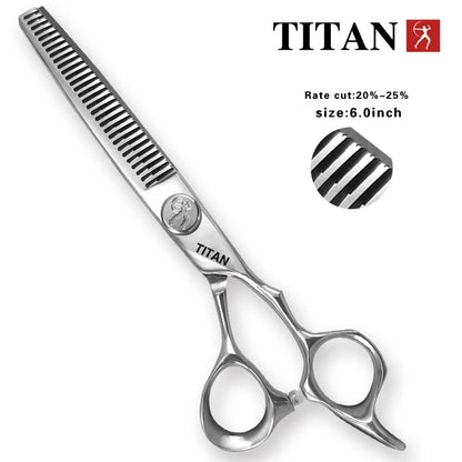 Titan 6 Inch Professional Hair Scissors – Barber Hair Cutting Shears for Salon & Hairdressing Tools | Stainless Steel Styling Scissor