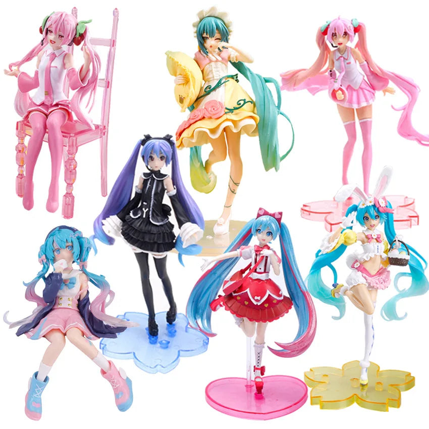 Hatsune Miku Anime Figure – Virtual Singer Manga Statue Figurine Model Toy for Desk Decoration, Cake Topper & Gift