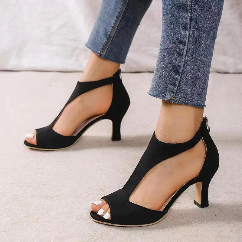 Tongs compensées à plateforme pour femmes – Sandales à talons hauts, claquettes décontractées d'été pour l'extérieur