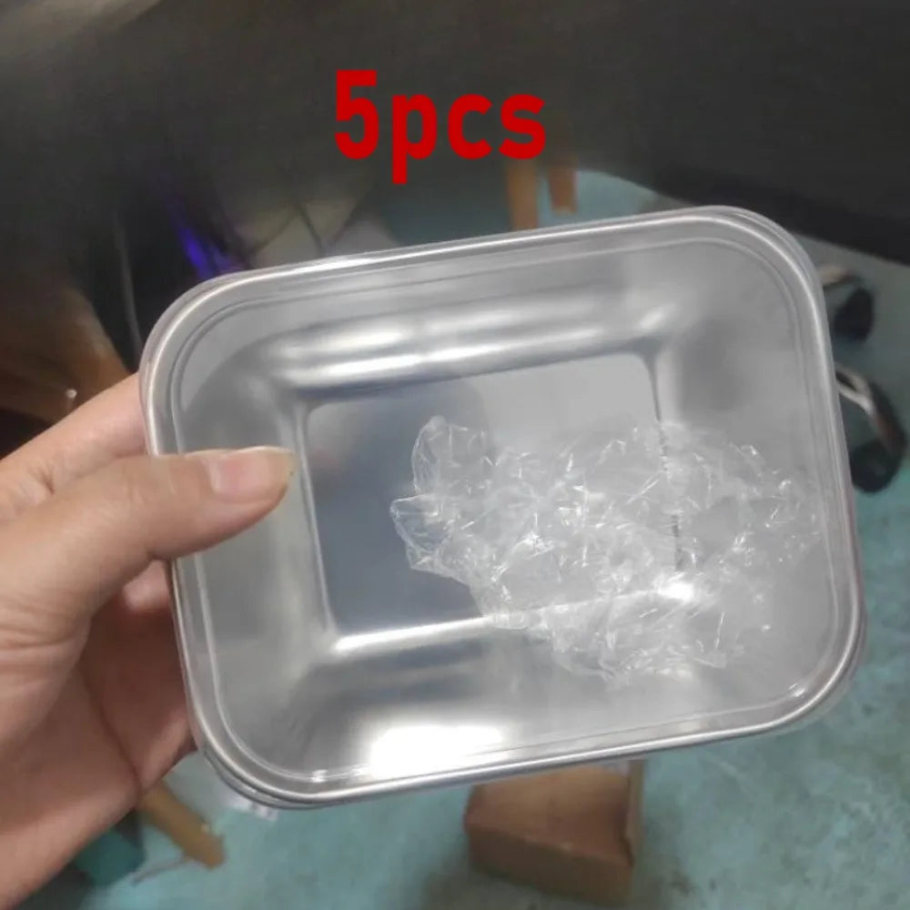 Juego de 5 recipientes de almacenamiento de alimentos de acero inoxidable – Fiambreras herméticas sin BPA para preparación de comidas, oficina y camping