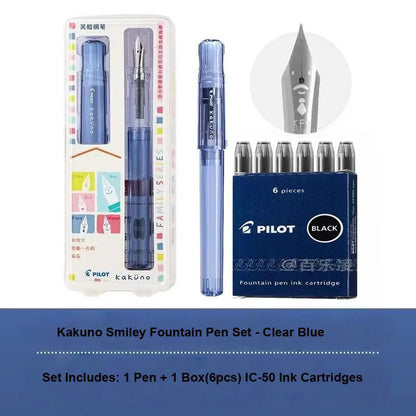 Pluma Estilográfica Pilot Kakuno – Bolígrafo de Escritura Antideslizante Fácil de Usar para Principiantes con Agarre Suave para Caligrafía, Diarios, Oficina y Colección de Papelería
