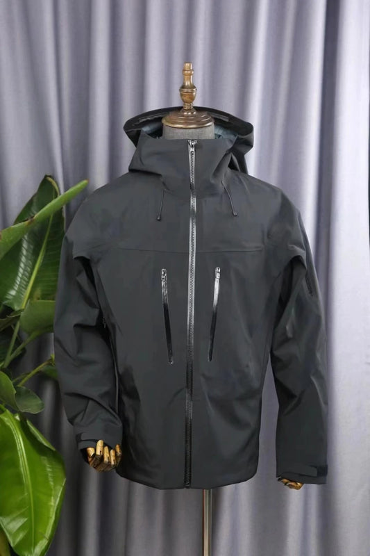 ARC SV 3-Layer Waterproof Hiking Jacket – Unisex Windproof Camping, Ski & Outdoor Shell Coat with Embroidered Bird Logo