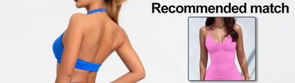 Top Deportivo Largo con Tiras para Mujer NCLAGEN – Top Halter Acolchado para Gimnasio, Yoga, Pilates, Correr y Entrenamientos de Fitness