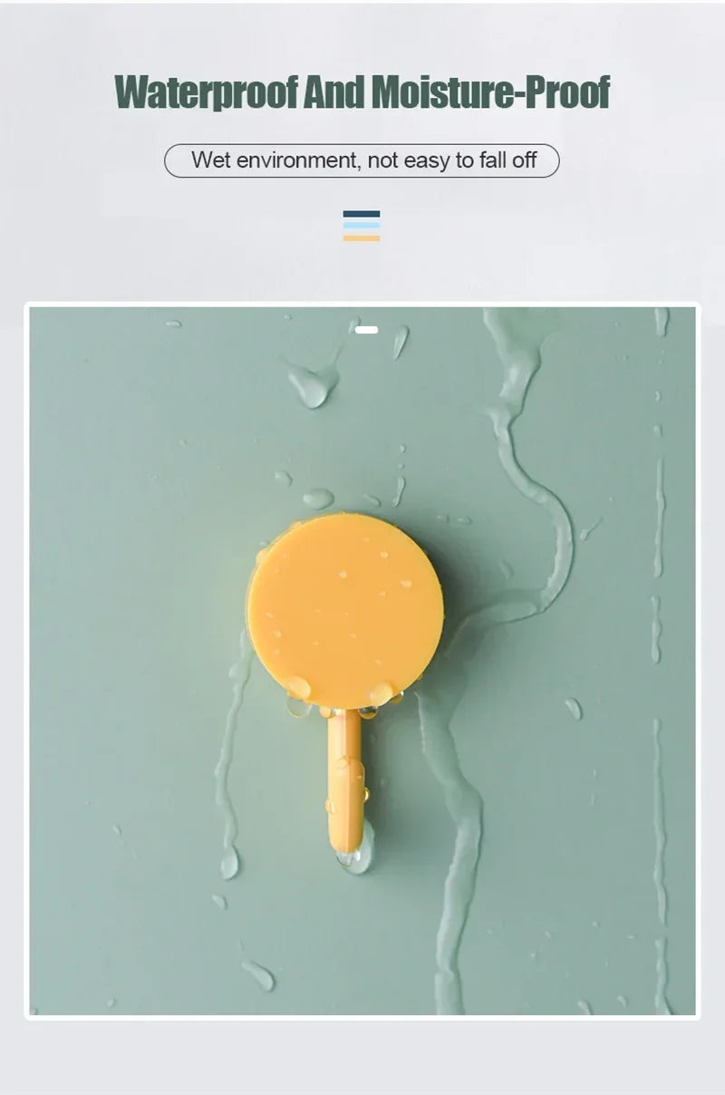 Ganchos de pared autoadhesivos de 5/10 piezas – Ganchos fuertes sin taladro para baño, cocina, puerta, almacenamiento de ropa y toallas