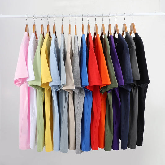T-shirt Solide 100% Coton Femme Manches Courtes Col Rond Ample Décontracté Sportif Été Haut Blanc Noir