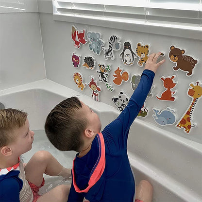 Baby Bath Toys Floating Boat & Car EVA Foam Puzzle Water Toys for Toddlers & Kids