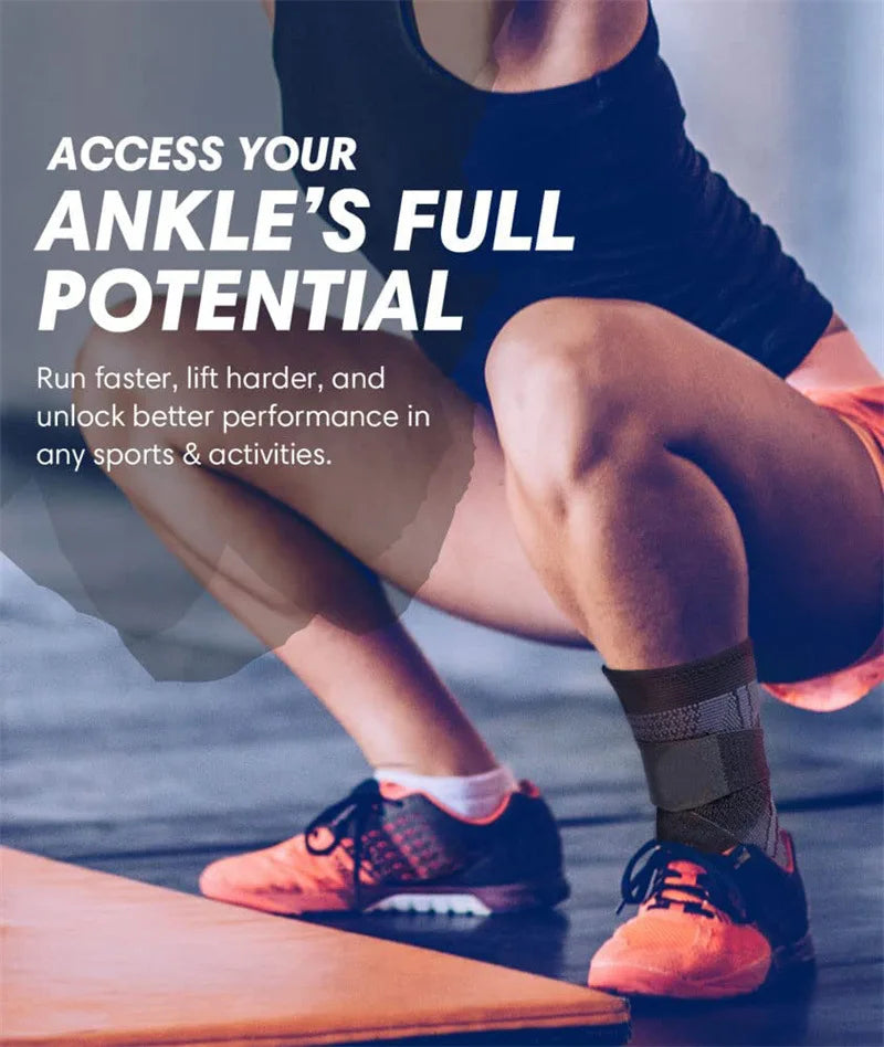 Tobillera de soporte ajustable – Correa de nailon de compresión para proteger el tobillo en running, fútbol, baloncesto, gimnasio y entrenamiento deportivo