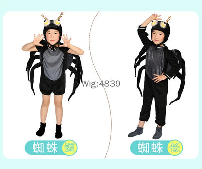 Kids Spider Animal Cosplay Costume – Boys & Girls Cartoon Animal Jumpsuit for Halloween, Party, Stage Performance & Dress-Up