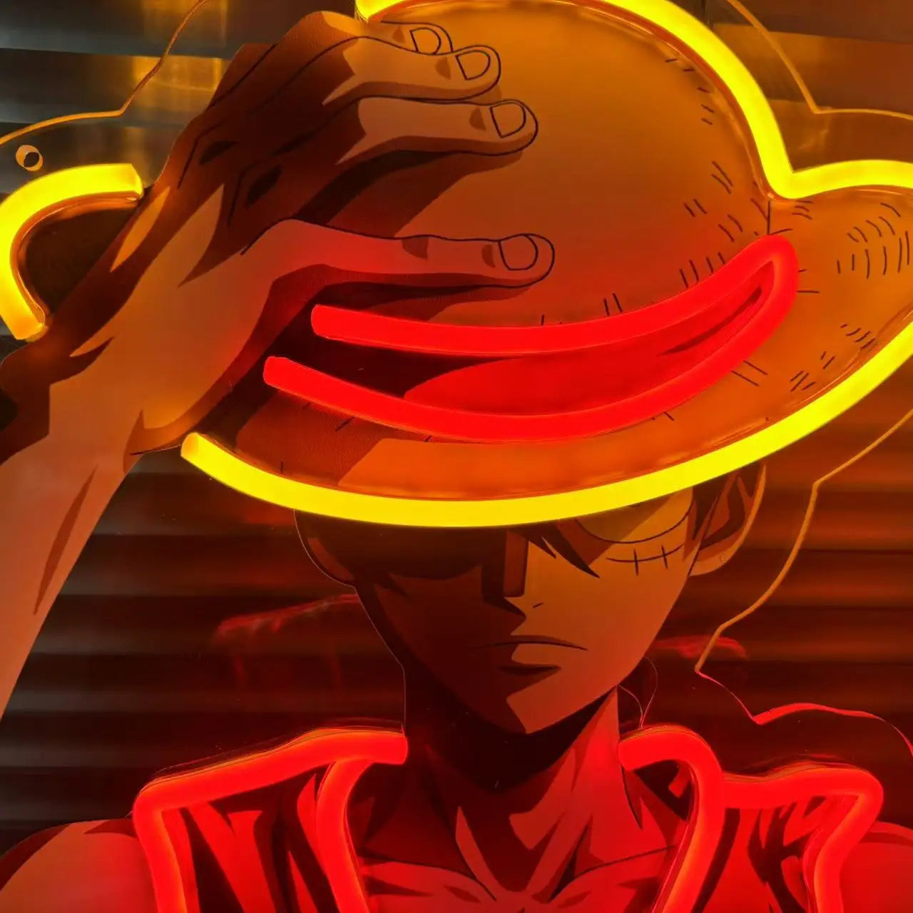 One Piece Luffy Neon Sign – USB Powered Anime LED Wall Light for Game Room, Bedroom & Man Cave Decor