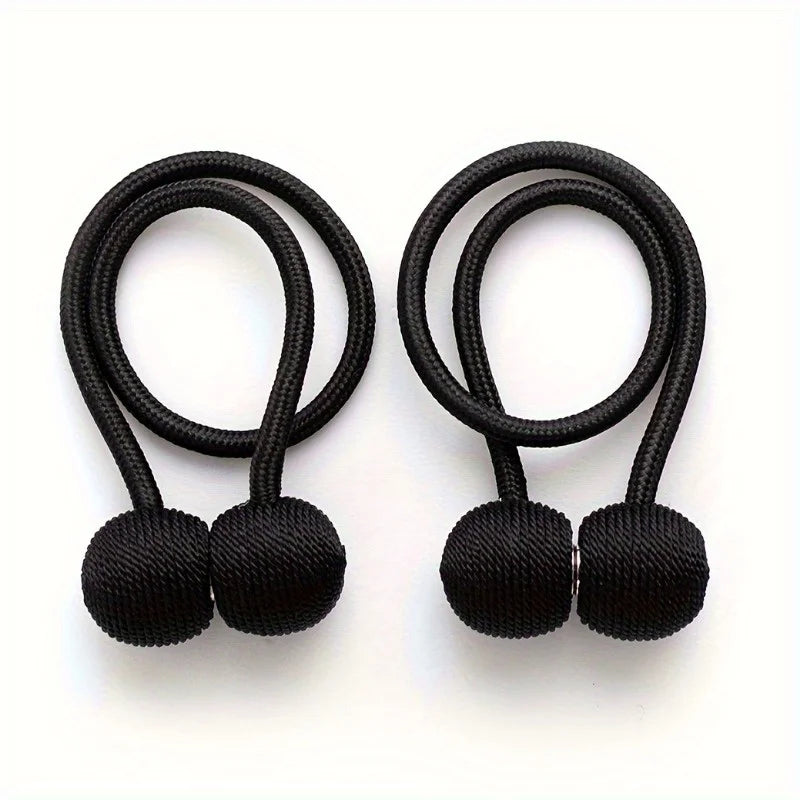 2PCS Magnetic Curtain Tiebacks – Earphone Design Curtain Holdbacks for Home, Bathroom & Shower Curtains, Decorative Buckle Accessories