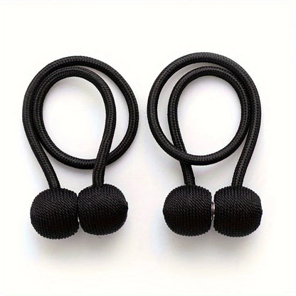 2PCS Magnetic Curtain Tiebacks – Earphone Design Curtain Holdbacks for Home, Bathroom & Shower Curtains, Decorative Buckle Accessories