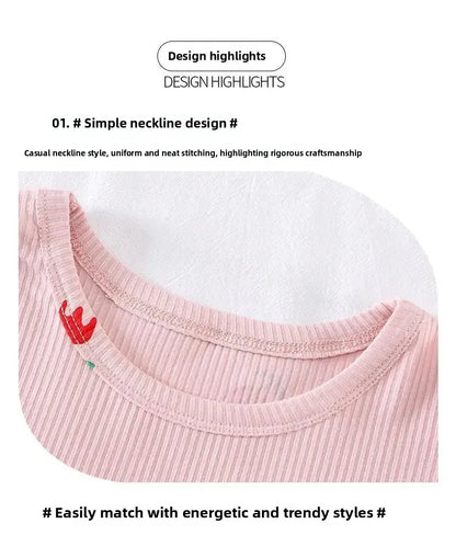 Conjunto de pijama para niños – Atuendo de dormir estampado de flores para bebés y niñas para las cuatro estaciones | Conjunto cómodo de ropa y de casa para niños