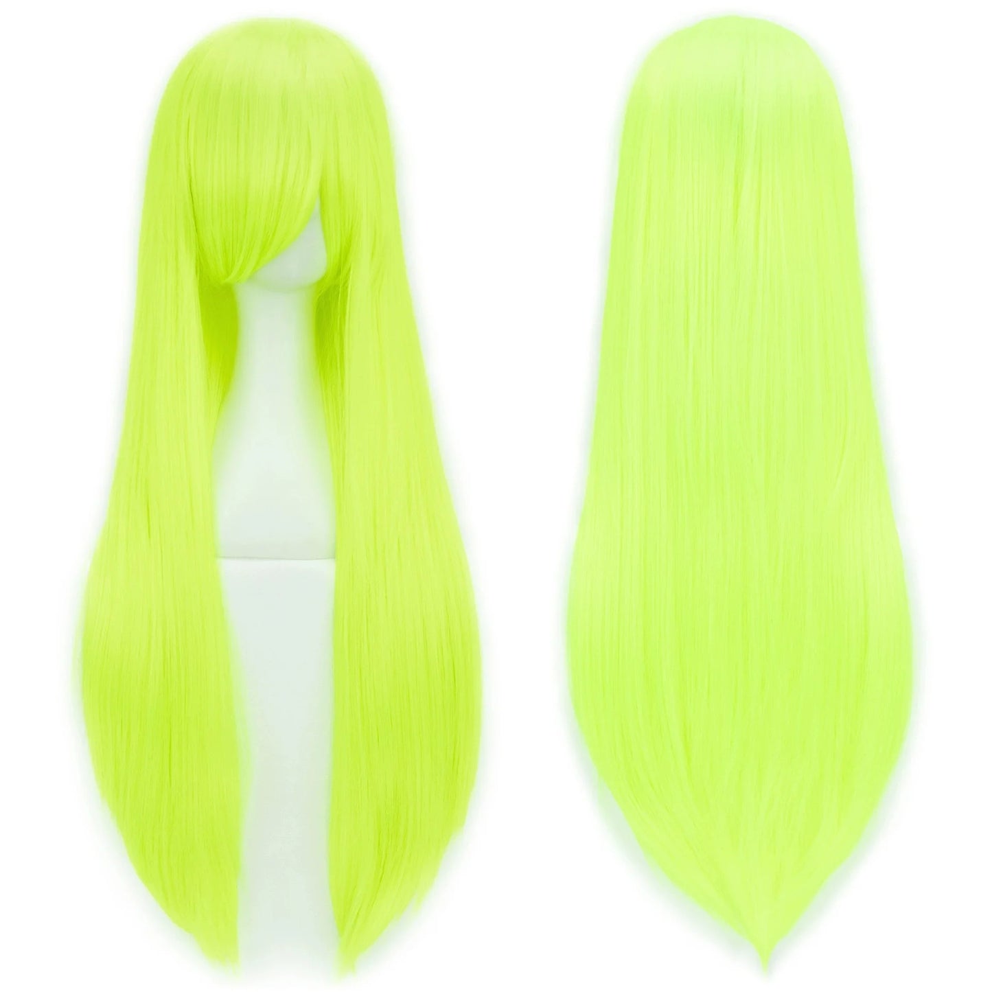 80cm Long Straight Multicolor Heat-Resistant Synthetic Cosplay Wig – Anime Halloween Party Costume Hairpiece