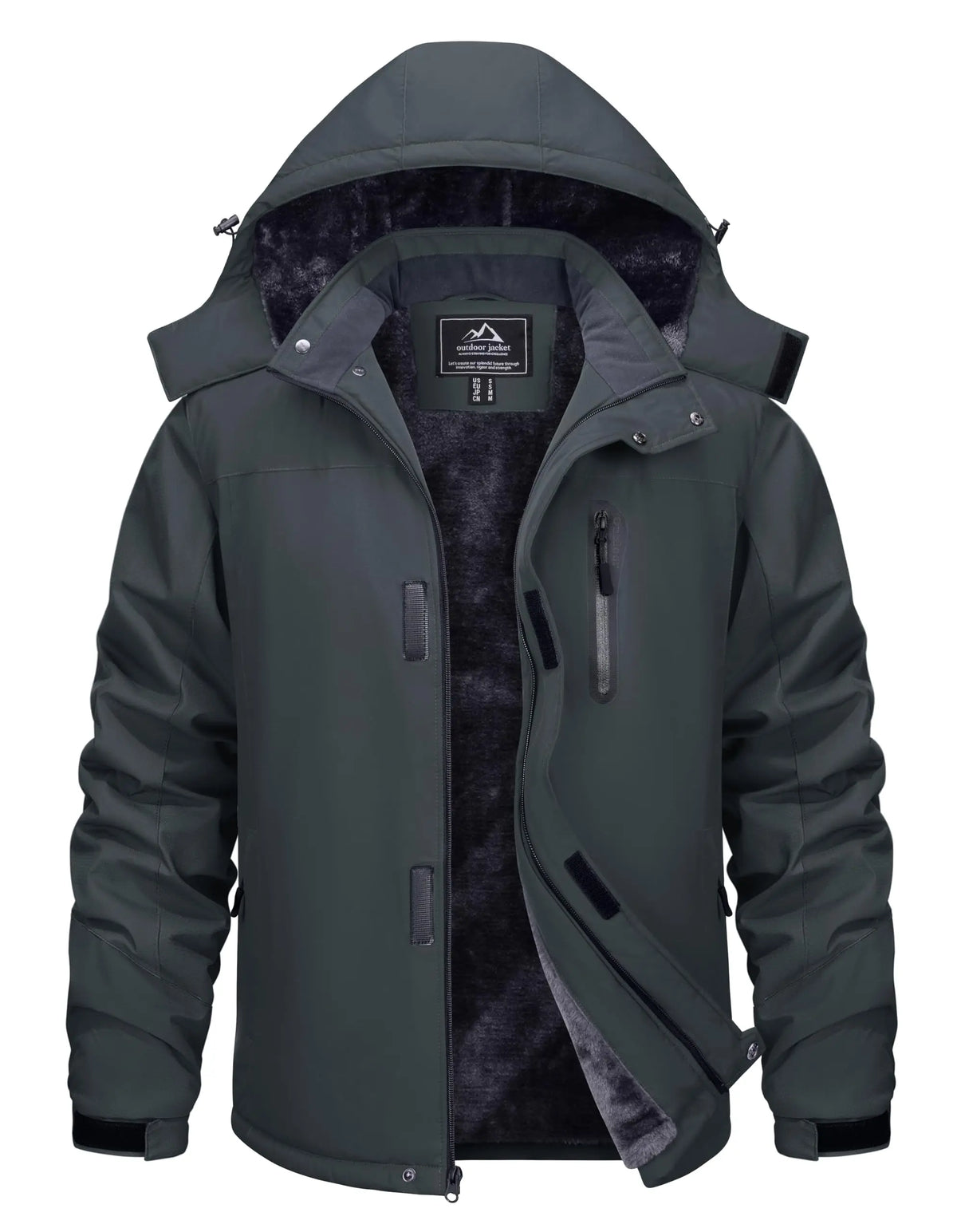 TACVASEN Men’s Winter Ski Jacket – Thick Fleece-Lined Waterproof Windbreaker, Warm Outdoor Parka for Snowboarding, Hiking & Mountain Trekking