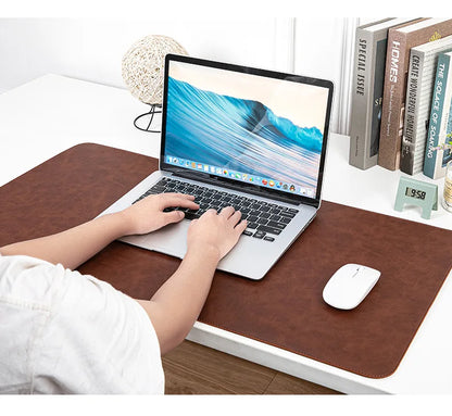 Waterproof PU Leather Desk Mat - Large Non-Slip Mouse Pad & Keyboard Desk Protector for Laptop, Office & Gaming
