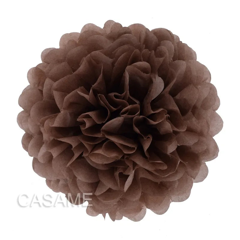 5PCS Tissue Paper Pom Poms – 4–12 Inch Paper Flower Balls for Weddings, Birthdays & Party Decorations